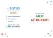 Picture of 60 HAPPY BIRTHDAY CARD